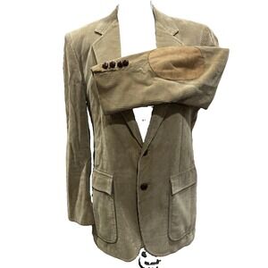 Vintage Ah! Austin Hill Corduroy Sport Coat Mens 38R Tan Blazer Suit Jacket 70s